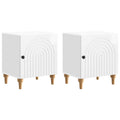 vidaXL Szafka Nocna 2 pcs Biały wysoki połysk 43 x 34,5 x 50 cm