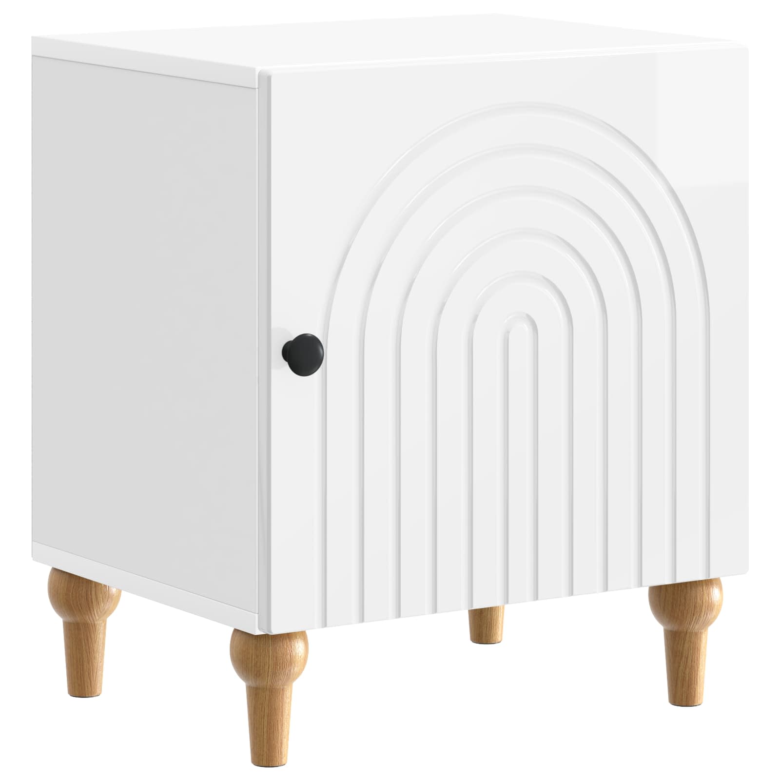 vidaXL Szafka Nocna 2 pcs Biały wysoki połysk 43 x 34,5 x 50 cm