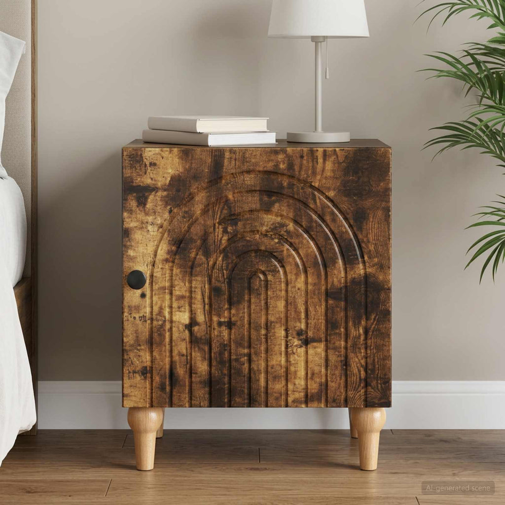 vidaXL Szafka Nocna Dąb wędzony 43 x 34,5 x 50 cm Drewno inżynieryjne