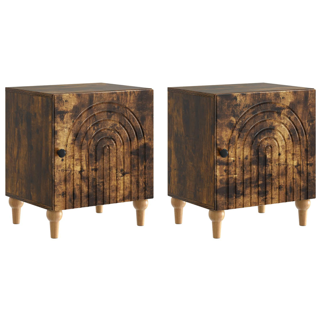 vidaXL Szafka Nocna 2 pcs Dąb wędzony 43 x 34,5 x 50 cm
