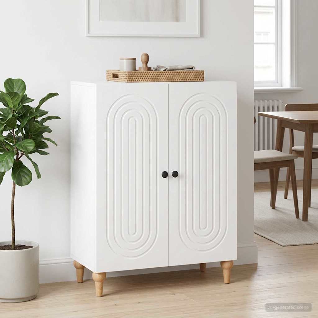 vidaXL Bufet Biały 66 x 34,5 x 90 cm Drewno inżynieryjne
