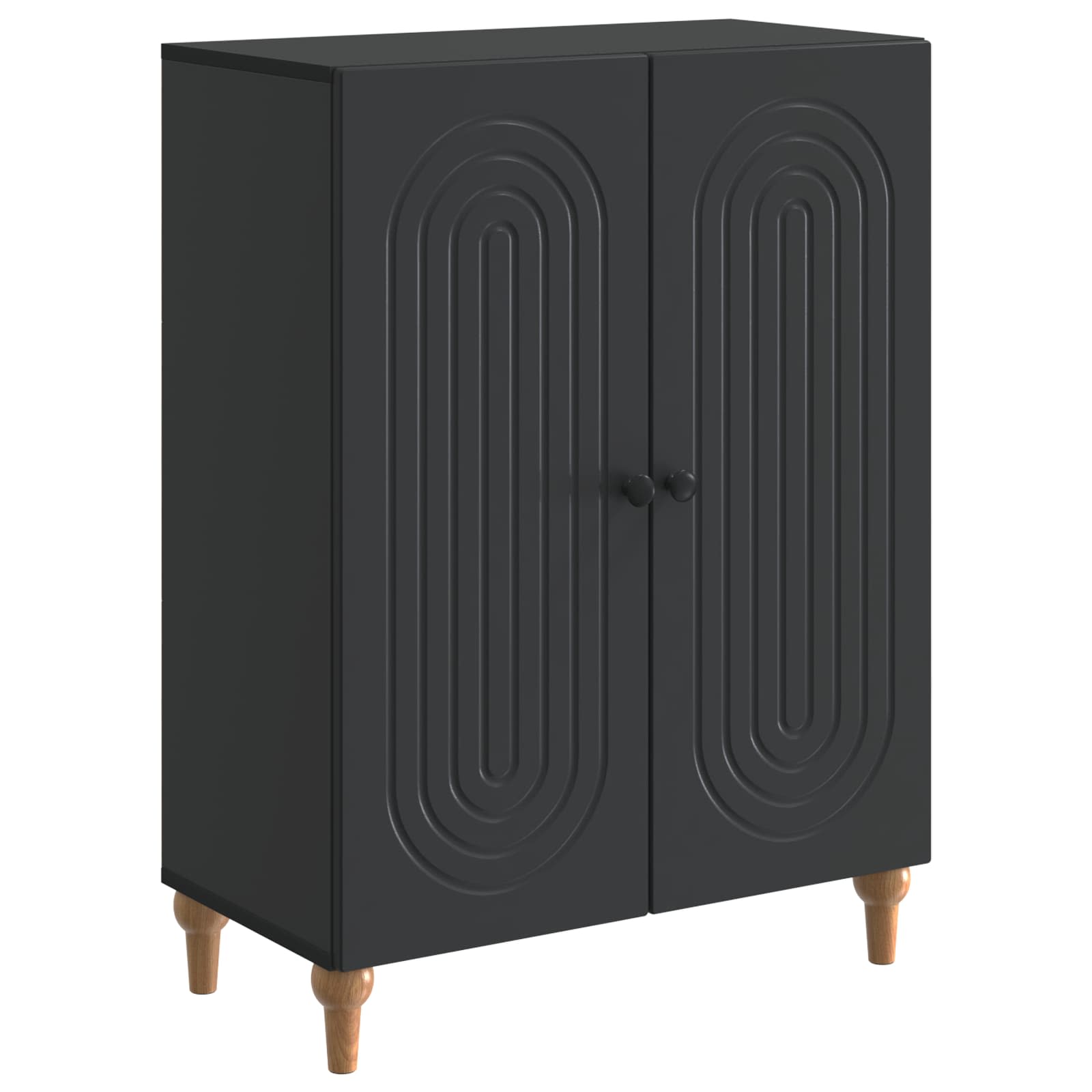 vidaXL Bufet Czarny 66 x 34,5 x 90 cm Drewno inżynieryjne