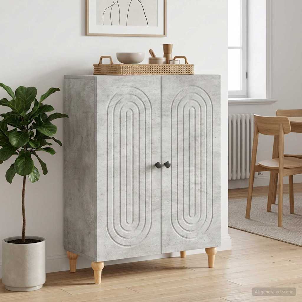 vidaXL Bufet Betonowy szary 66 x 34,5 x 90 cm Drewno inżynieryjne