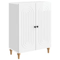 vidaXL Bufet Biały wysoki połysk 66 x 34,5 x 90 cm Drewno inżynieryjne