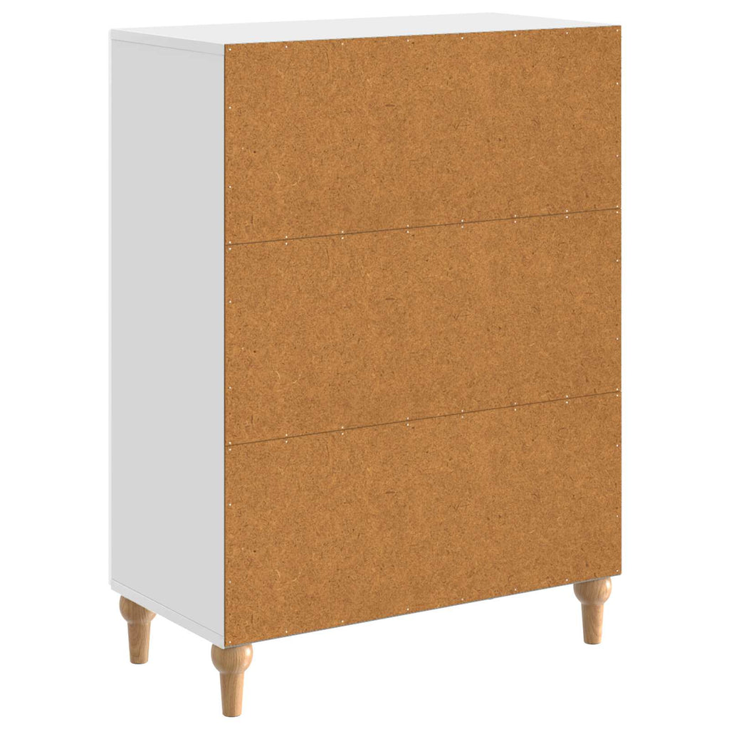 vidaXL Bufet Biały wysoki połysk 66 x 34,5 x 90 cm Drewno inżynieryjne