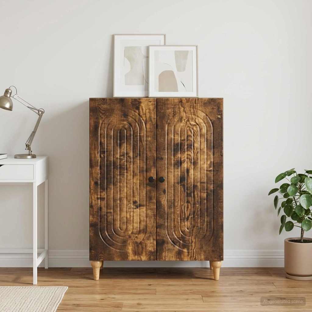 vidaXL Bufet Dąb wędzony 66 x 34,5 x 90 cm Drewno inżynieryjne