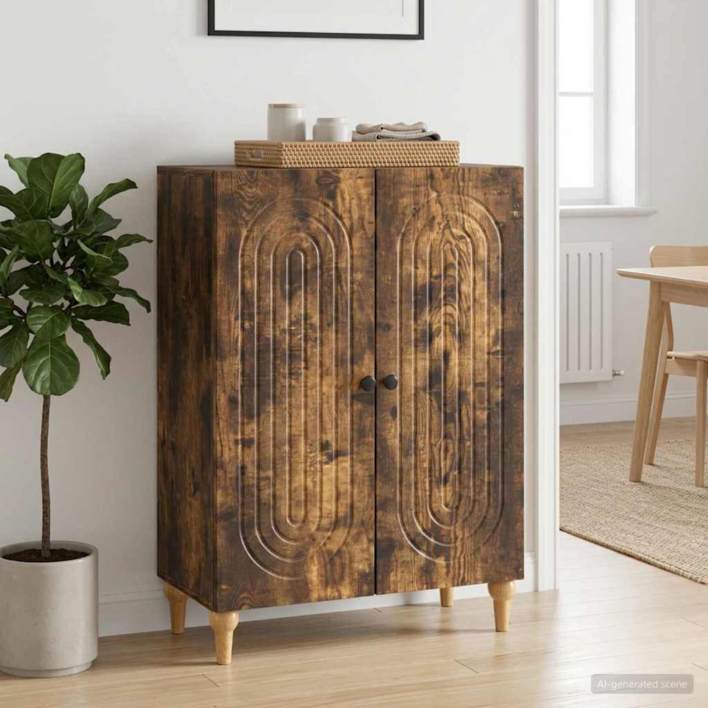 vidaXL Bufet Dąb wędzony 66 x 34,5 x 90 cm Drewno inżynieryjne