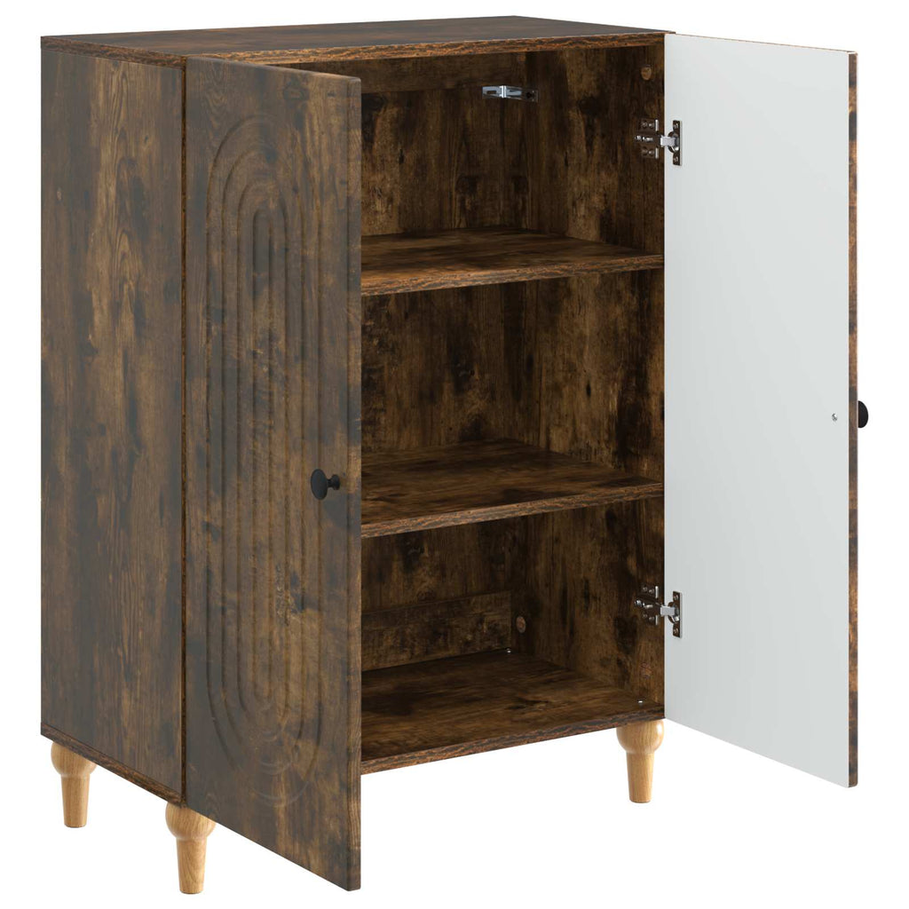 vidaXL Bufet Dąb wędzony 66 x 34,5 x 90 cm Drewno inżynieryjne