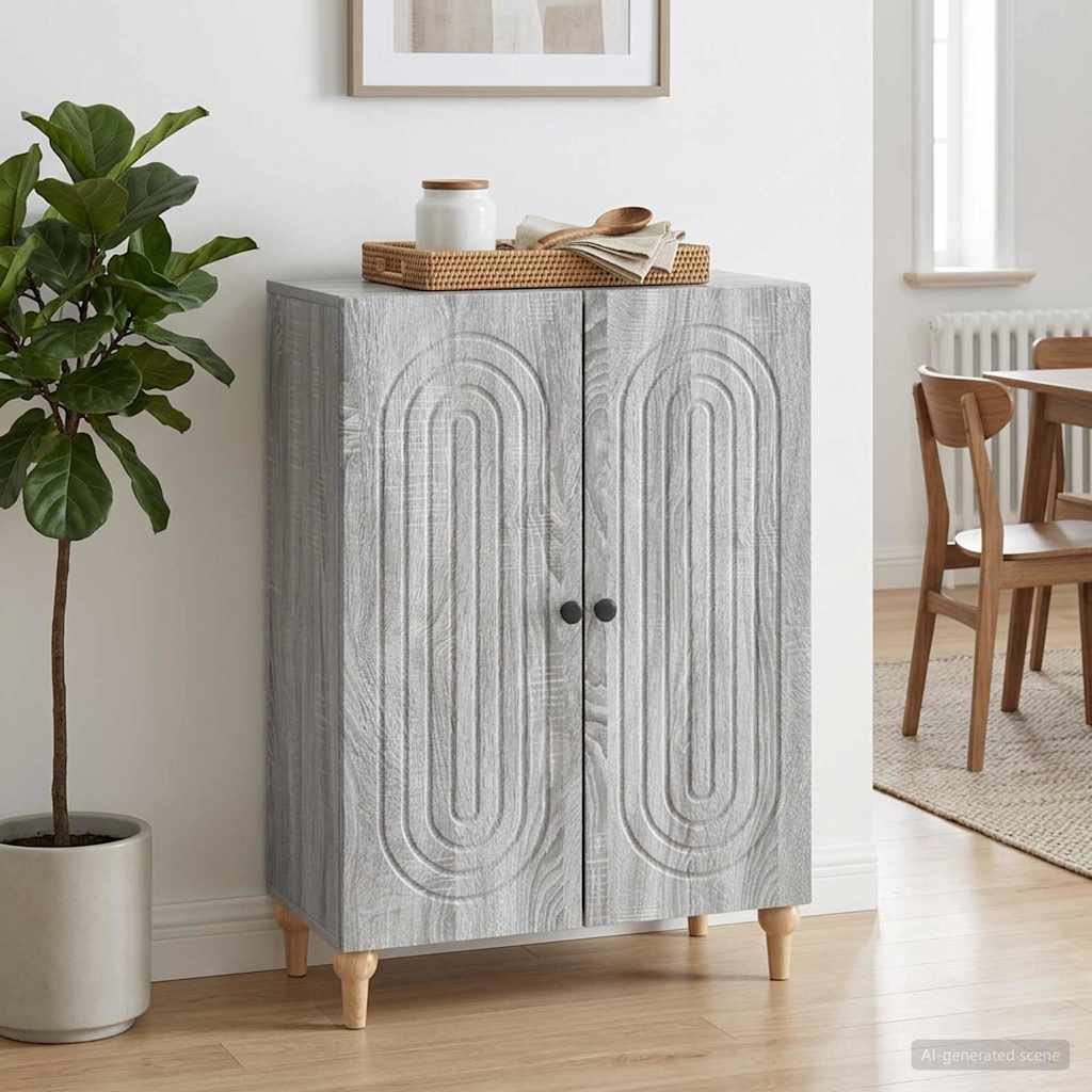 vidaXL Bufet Szary Sonoma 66 x 34,5 x 90 cm Drewno inżynieryjne