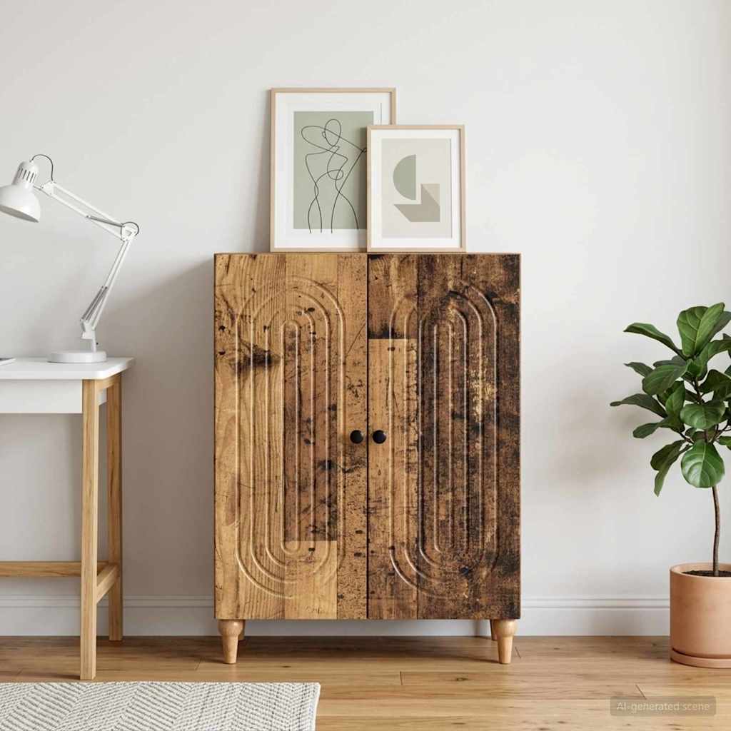 vidaXL Bufet Stare drewno 66 x 34,5 x 90 cm Drewno inżynieryjne