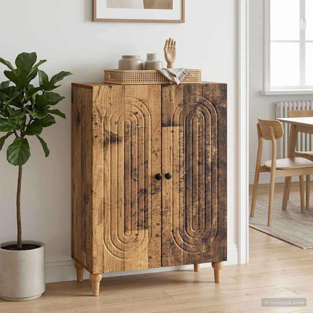 vidaXL Bufet Stare drewno 66 x 34,5 x 90 cm Drewno inżynieryjne