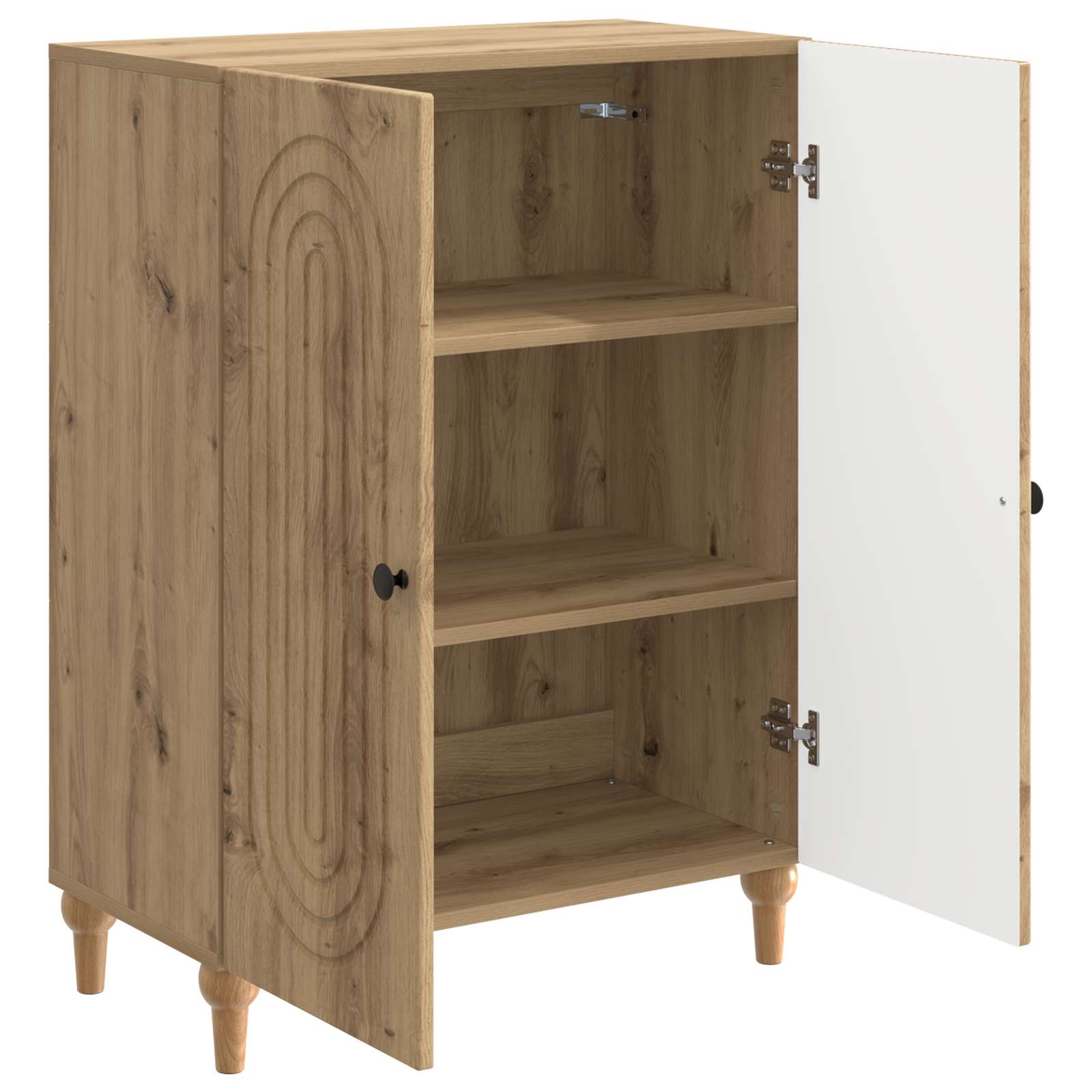 vidaXL Bufet Dąb artisan 66 x 34,5 x 90 cm Drewno inżynieryjne