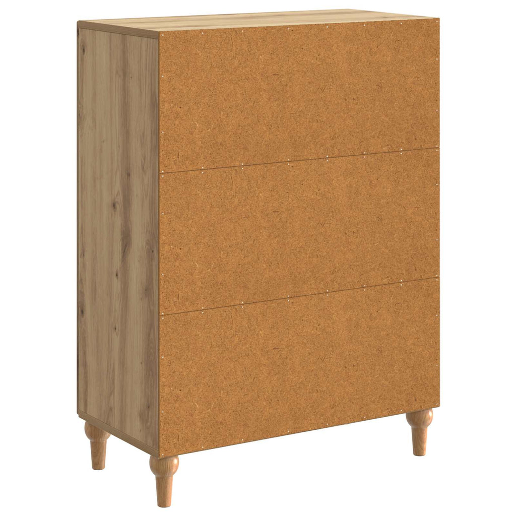 vidaXL Bufet Dąb artisan 66 x 34,5 x 90 cm Drewno inżynieryjne