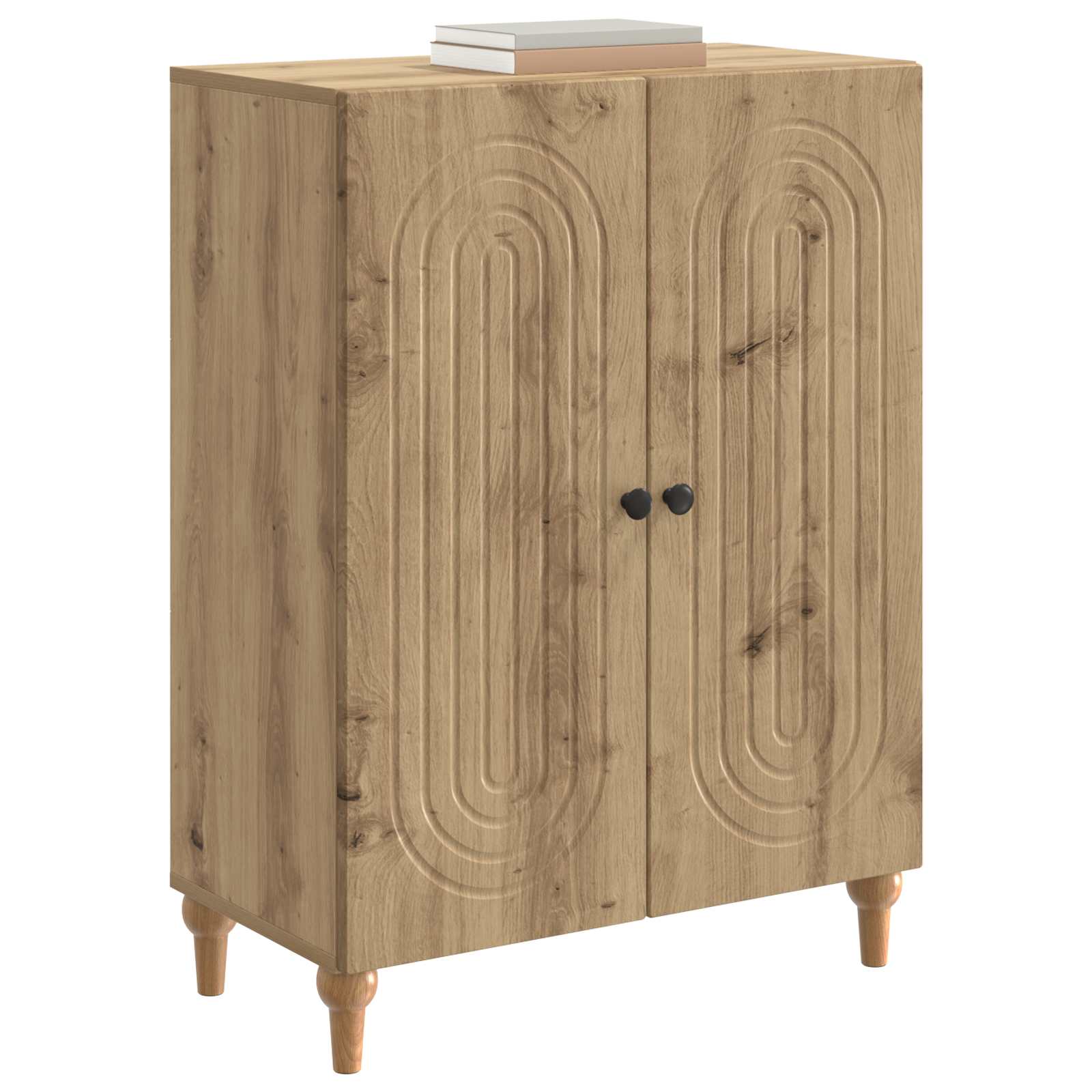 vidaXL Bufet Dąb artisan 66 x 34,5 x 90 cm Drewno inżynieryjne