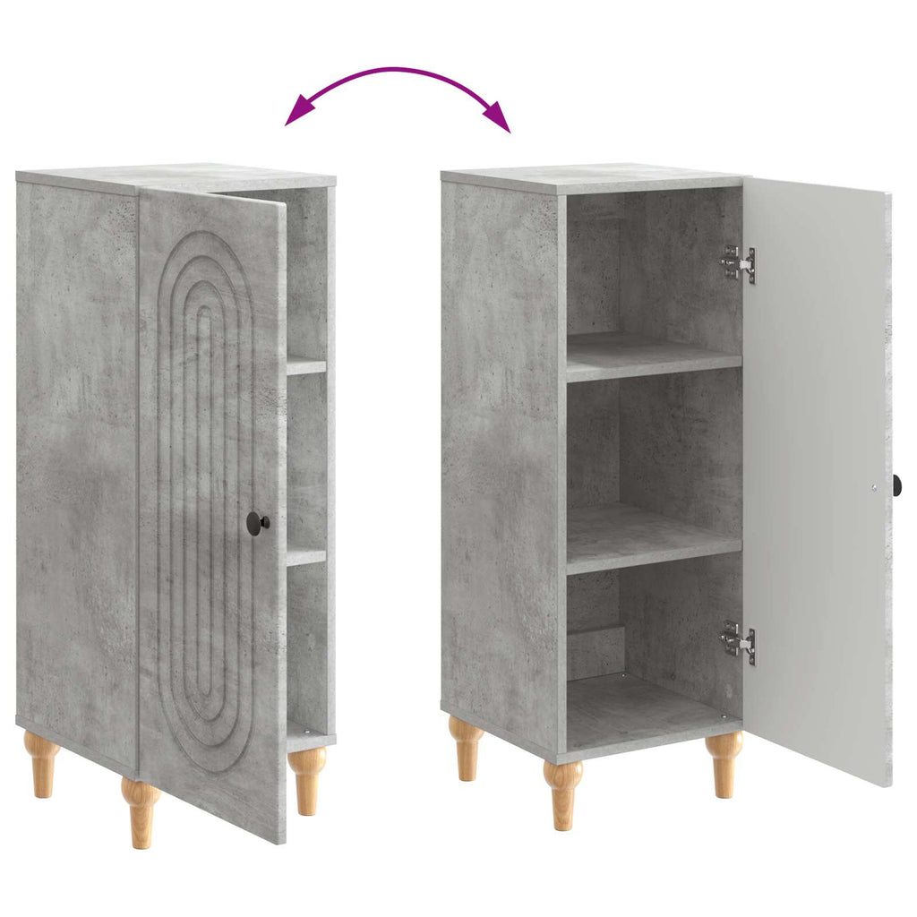vidaXL Bufet Betonowy szary 33 x 34,5 x 90 cm Drewno inżynieryjne