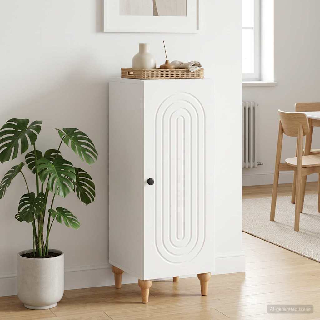 vidaXL Bufet Biały wysoki połysk 33 x 34,5 x 90 cm Drewno inżynieryjne