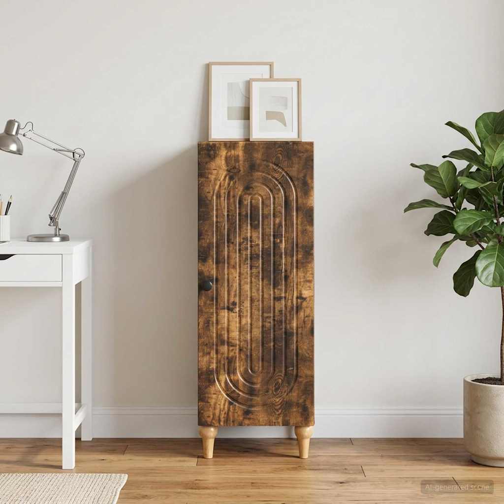 vidaXL Bufet Dąb wędzony 33 x 34,5 x 90 cm Drewno inżynieryjne