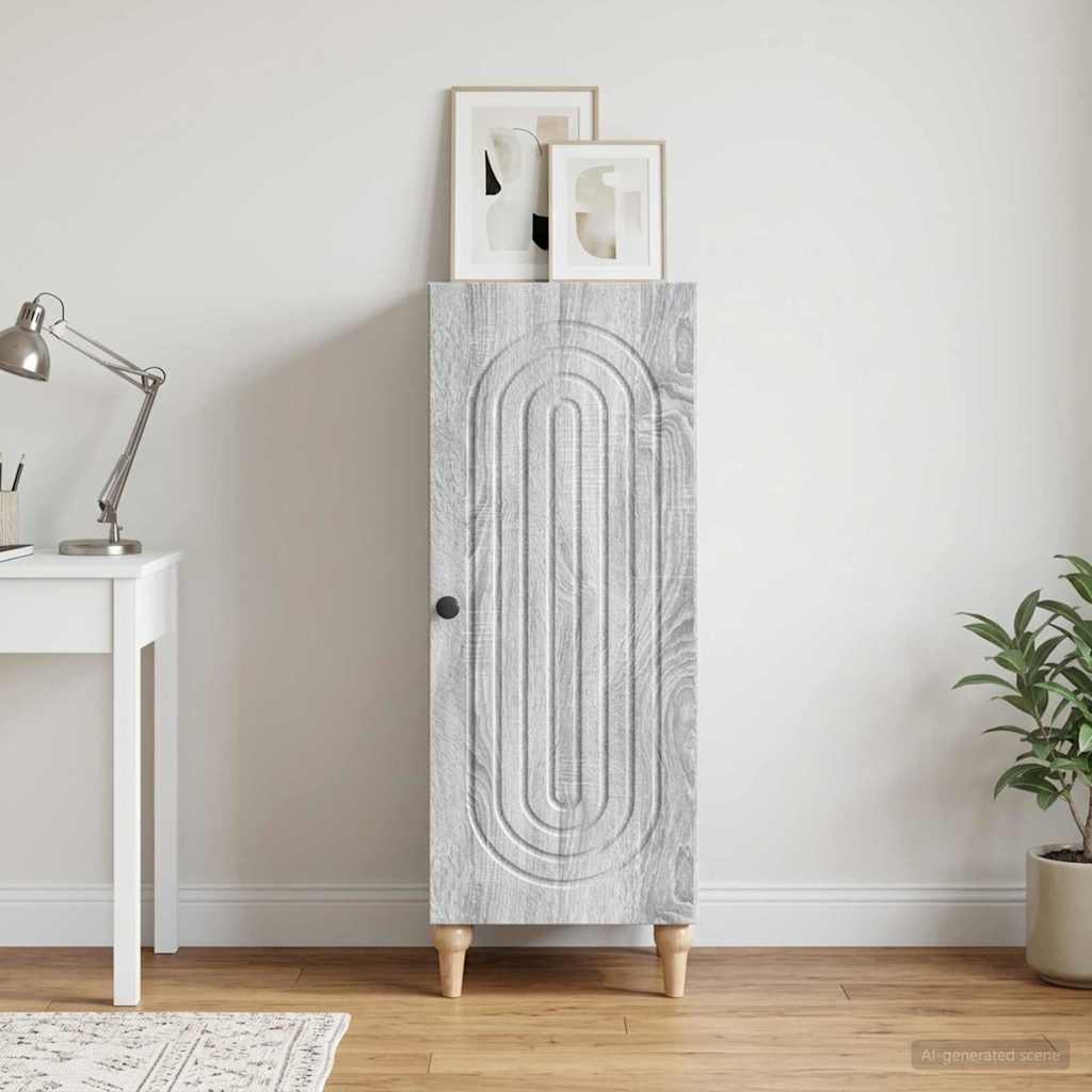 vidaXL Bufet Szary Sonoma 33 x 34,5 x 90 cm Drewno inżynieryjne
