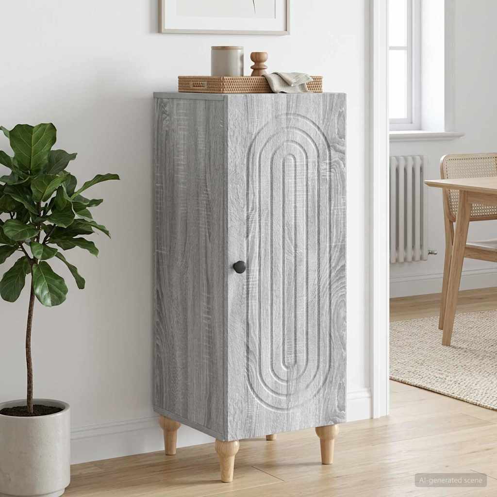 vidaXL Bufet Szary Sonoma 33 x 34,5 x 90 cm Drewno inżynieryjne