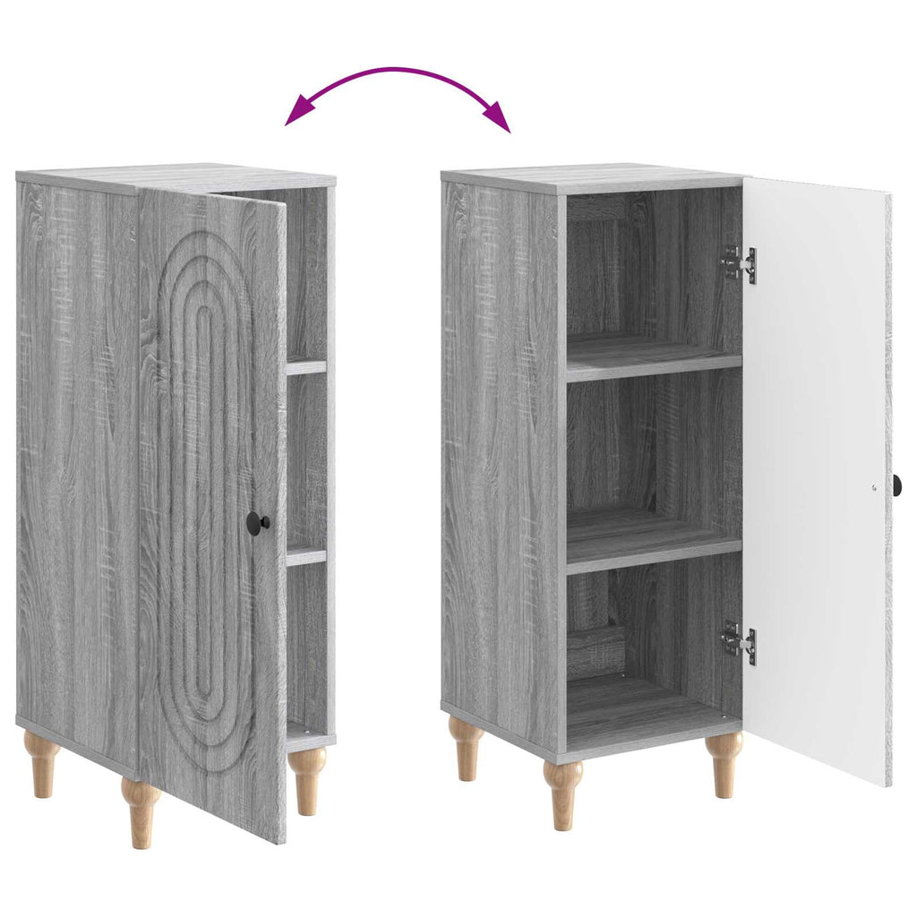 vidaXL Bufet Szary Sonoma 33 x 34,5 x 90 cm Drewno inżynieryjne