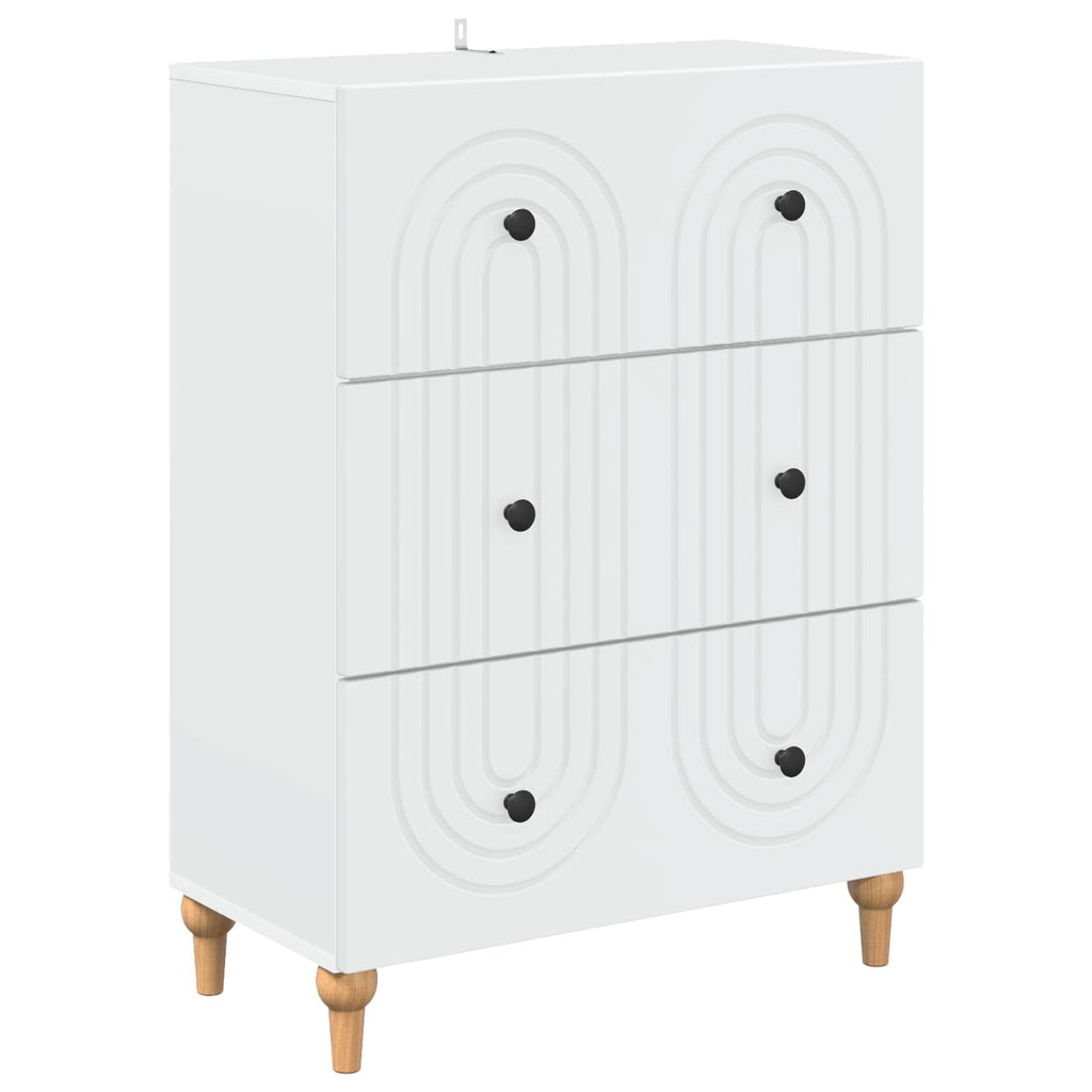 vidaXL Szafka z Szufladami Biały 66 x 34,5 x 90 cm Drewno inżynieryjne