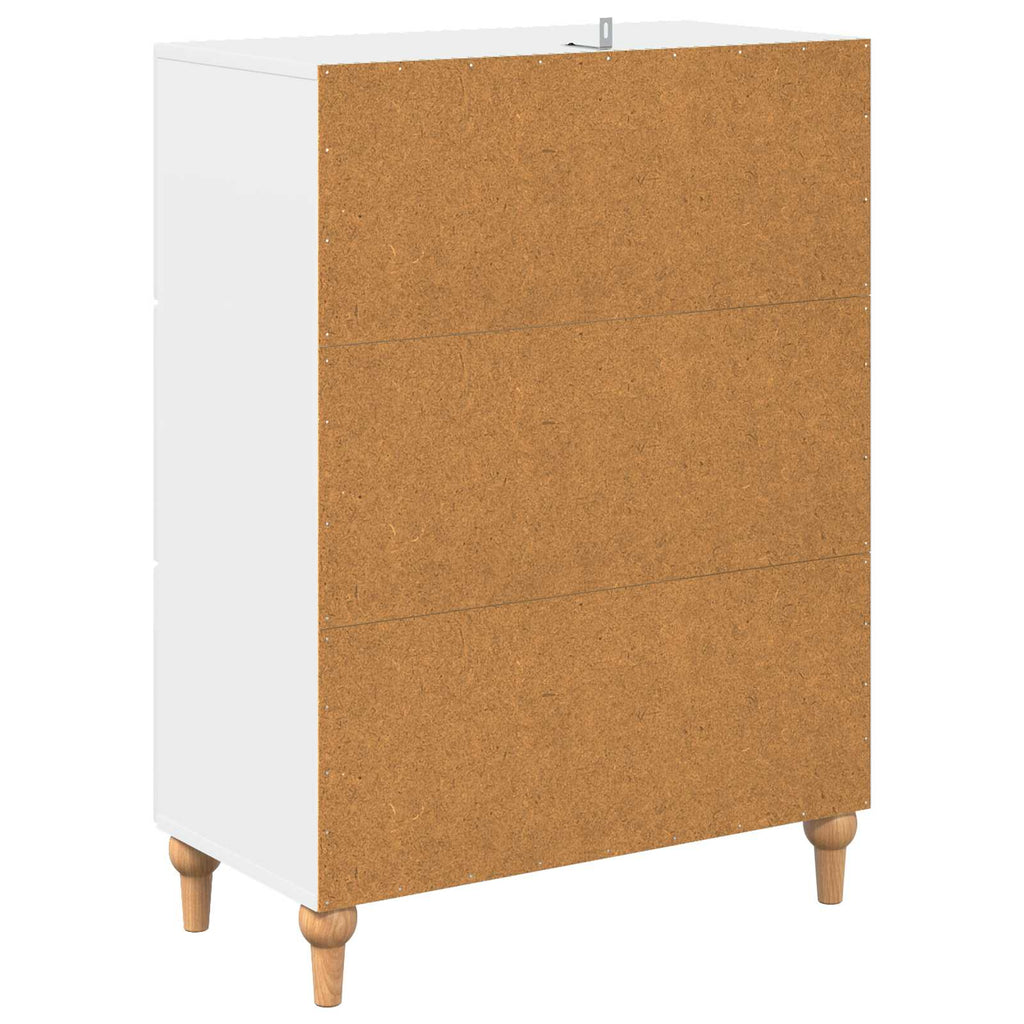 vidaXL Szafka z Szufladami Biały 66 x 34,5 x 90 cm Drewno inżynieryjne