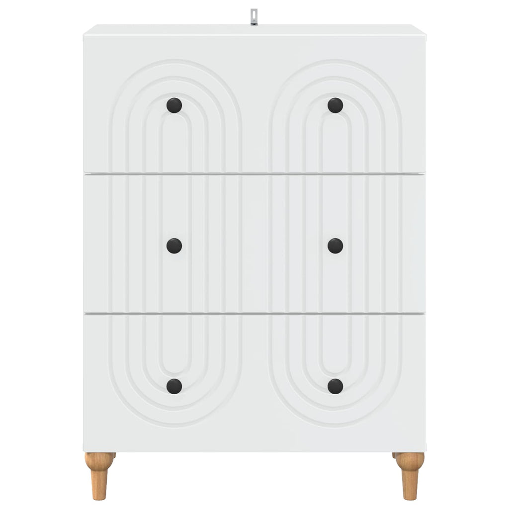 vidaXL Szafka z Szufladami Biały 66 x 34,5 x 90 cm Drewno inżynieryjne