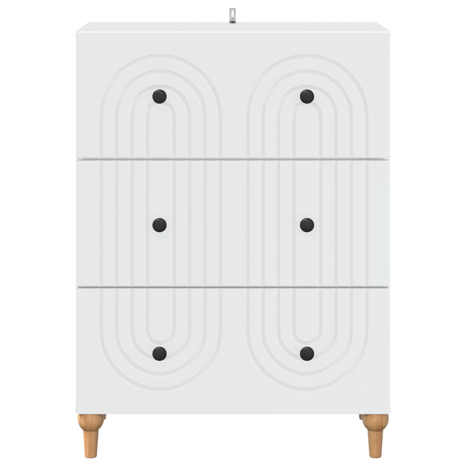 vidaXL Szafka z Szufladami Biały 66 x 34,5 x 90 cm Drewno inżynieryjne