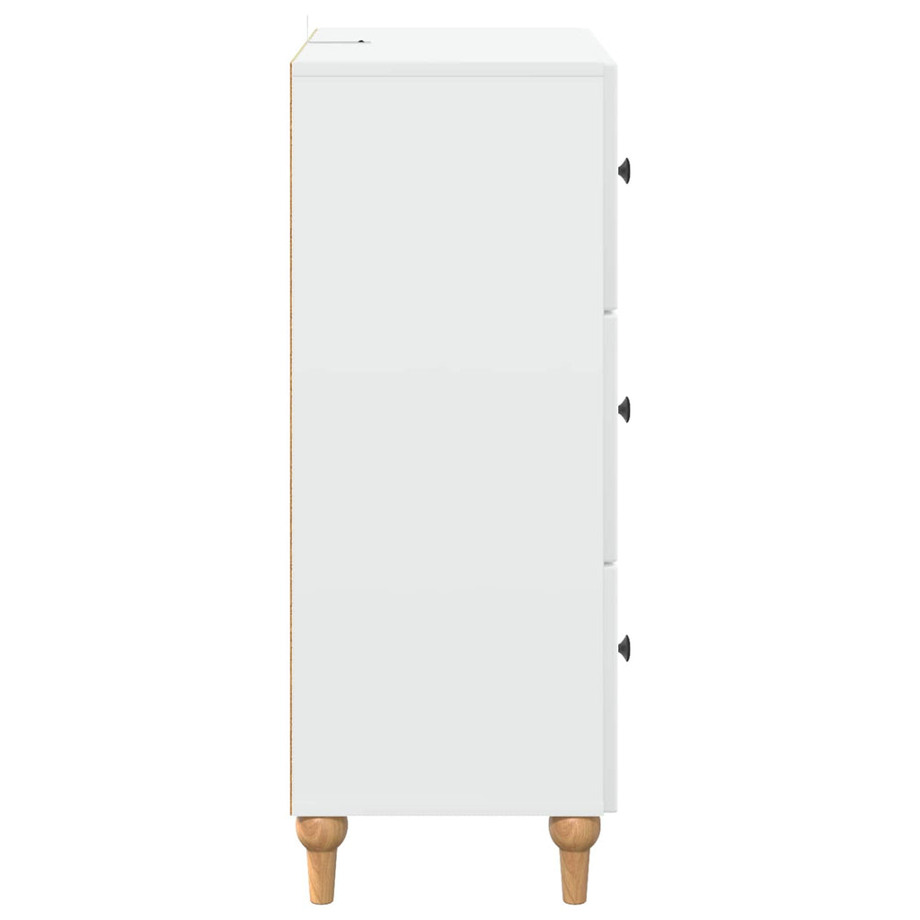 vidaXL Szafka z Szufladami Biały 66 x 34,5 x 90 cm Drewno inżynieryjne