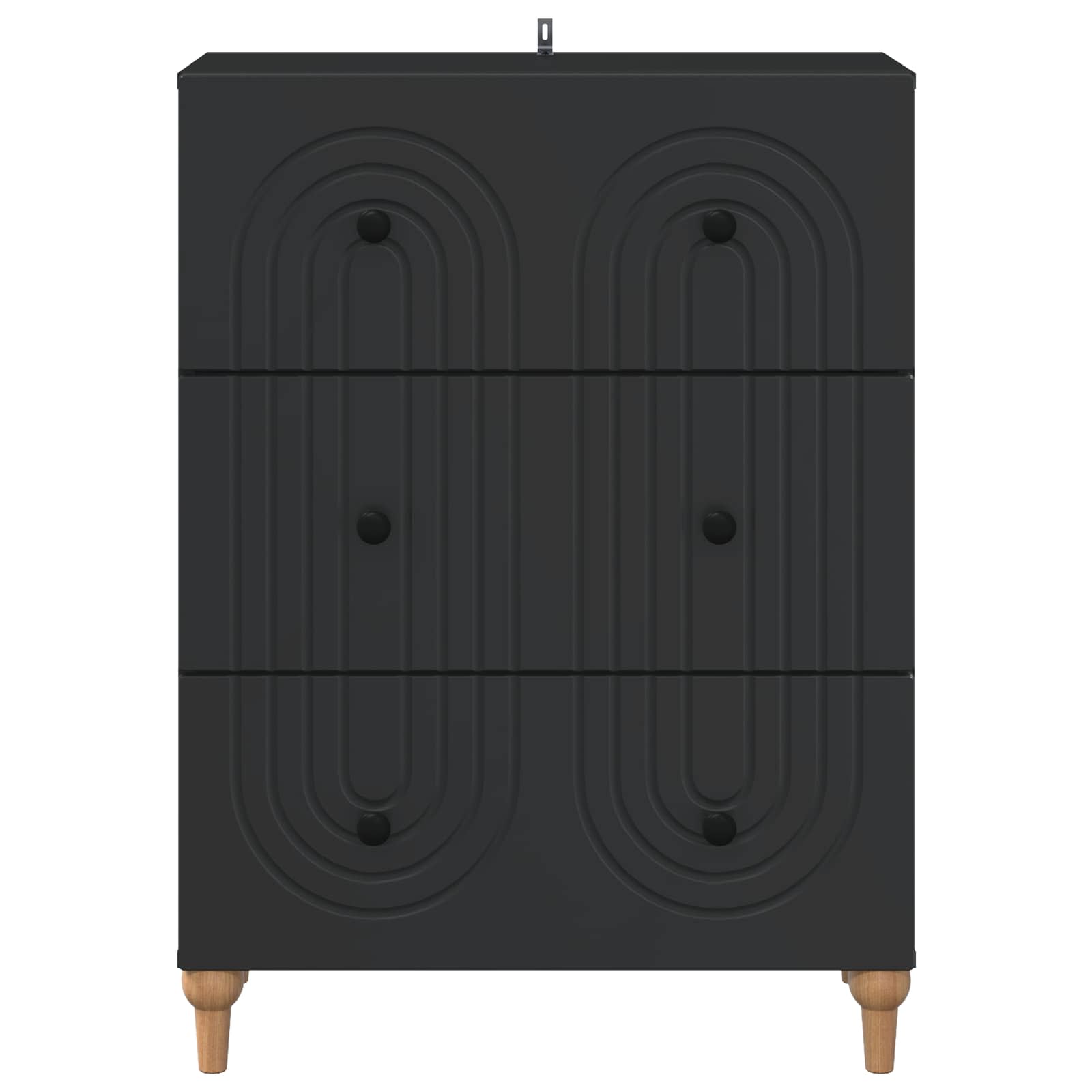 vidaXL Szafka z Szufladami Czarny 66 x 34,5 x 90 cm