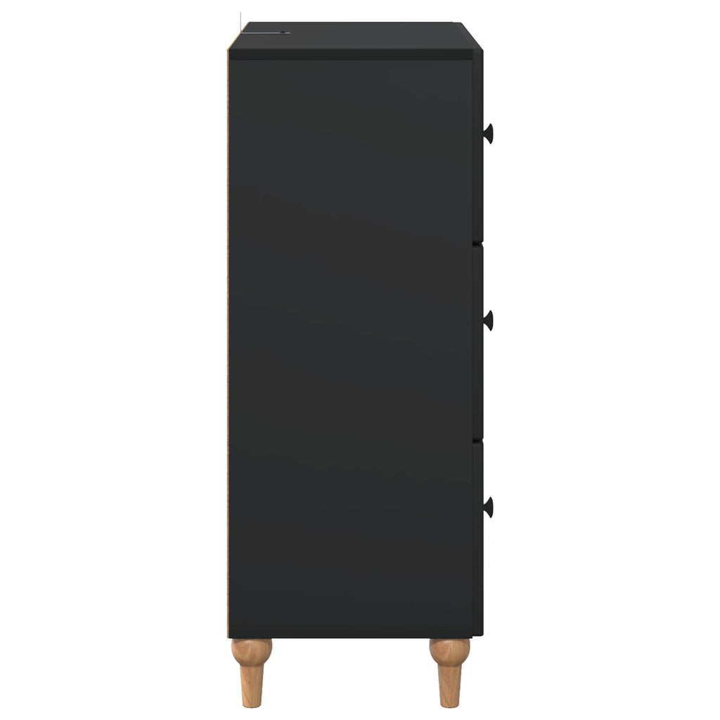 vidaXL Szafka z Szufladami Czarny 66 x 34,5 x 90 cm