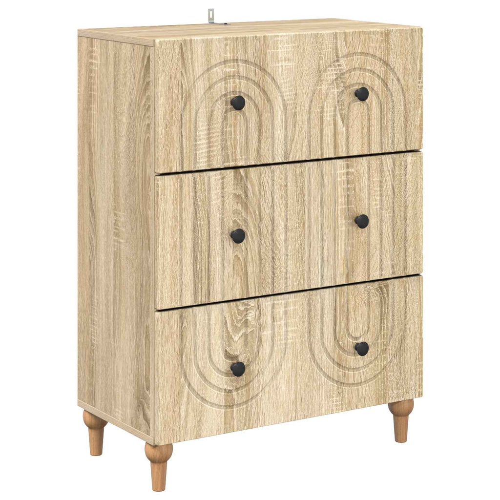 vidaXL Szafka z Szufladami dąb Sonoma 66 x 34,5 x 90 cm