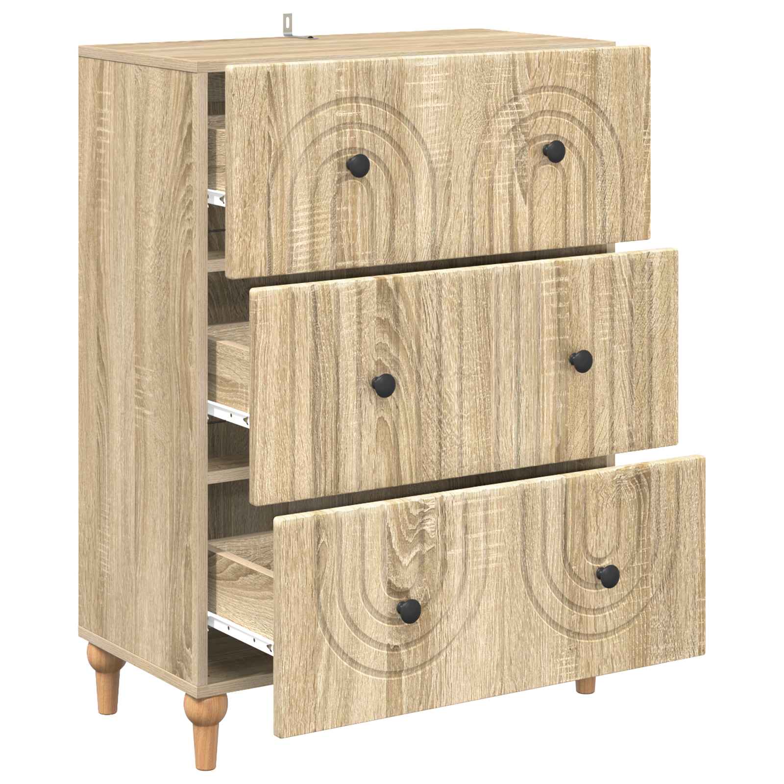 vidaXL Szafka z Szufladami dąb Sonoma 66 x 34,5 x 90 cm
