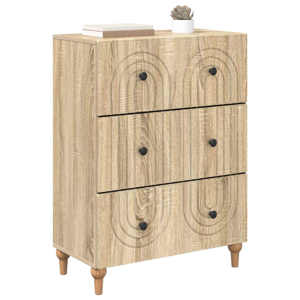 vidaXL Szafka z Szufladami dąb Sonoma 66 x 34,5 x 90 cm