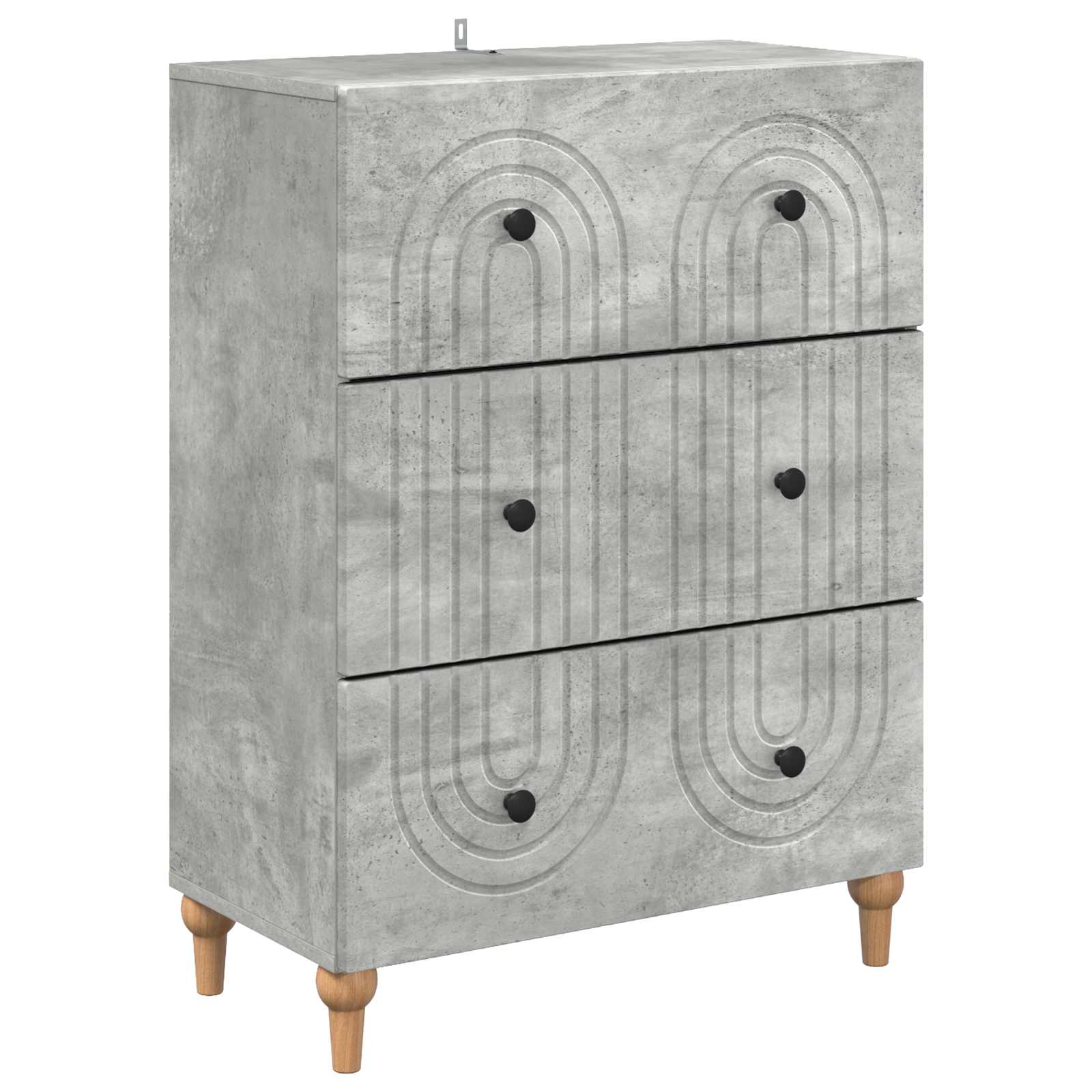 vidaXL Szafka z Szufladami Betonowy szary 66 x 34,5 x 90 cm