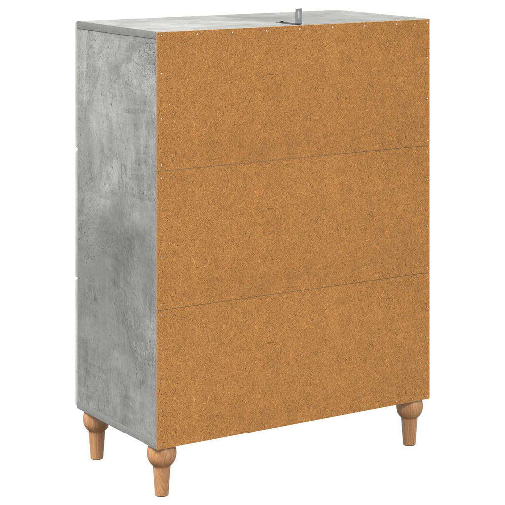 vidaXL Szafka z Szufladami Betonowy szary 66 x 34,5 x 90 cm