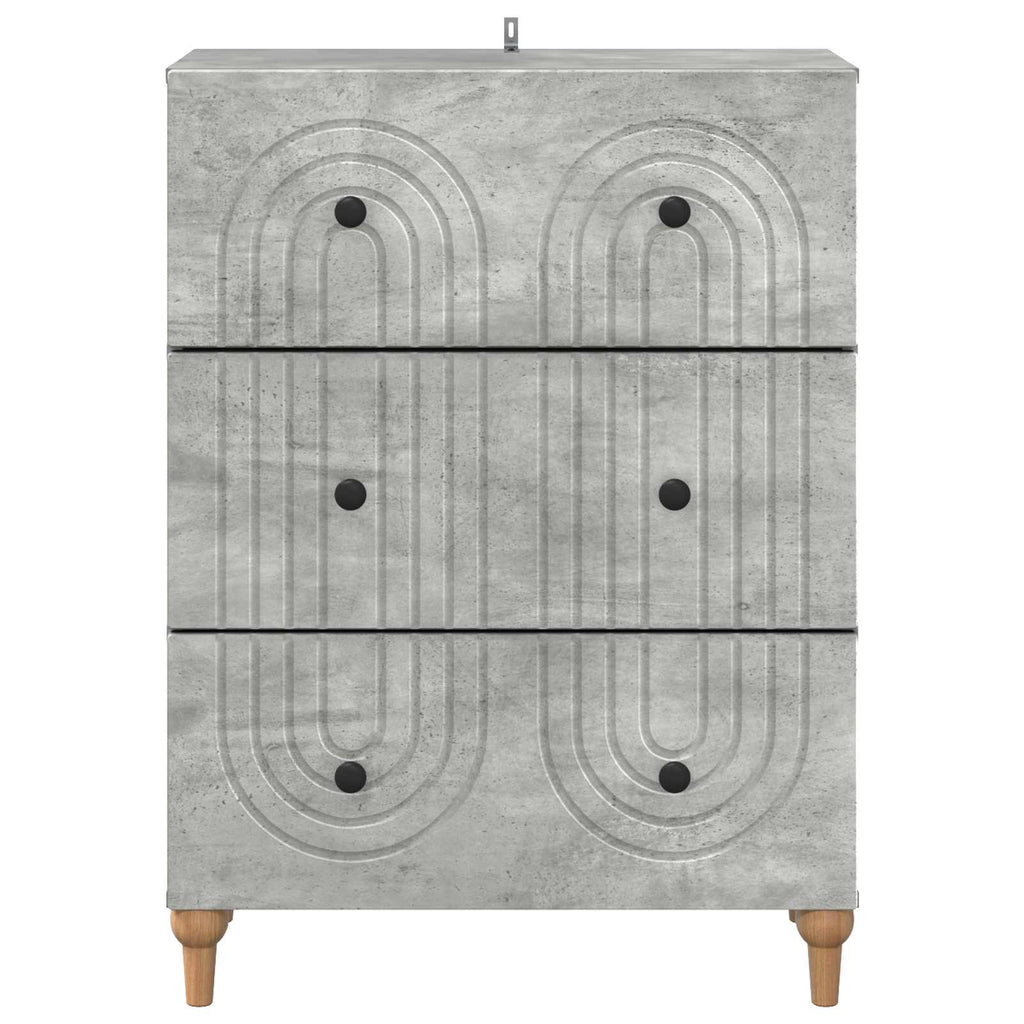 vidaXL Szafka z Szufladami Betonowy szary 66 x 34,5 x 90 cm