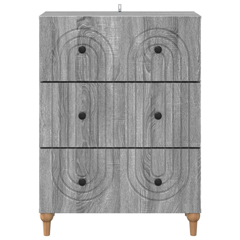 vidaXL Szafka z Szufladami Szary Sonoma 66 x 34,5 x 90 cm