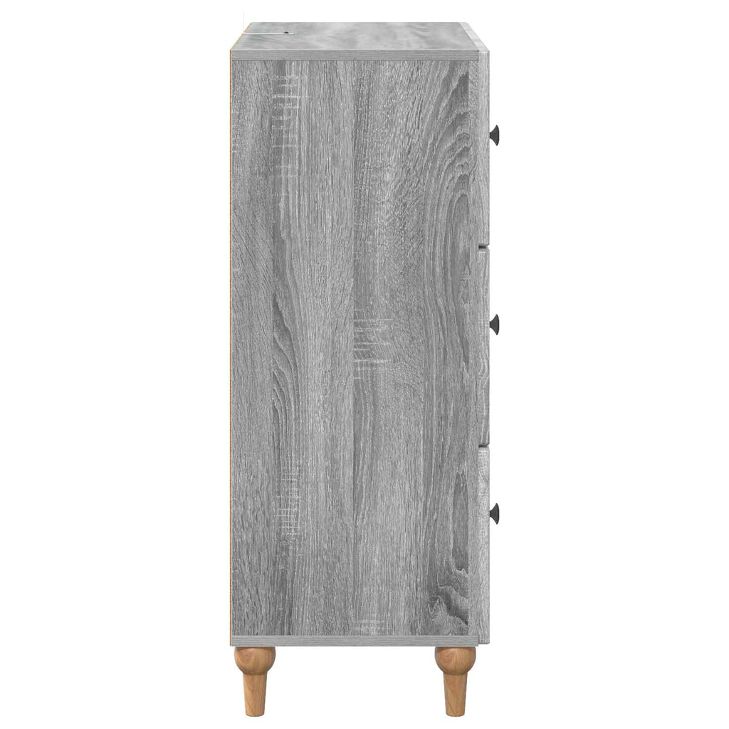 vidaXL Szafka z Szufladami Szary Sonoma 66 x 34,5 x 90 cm