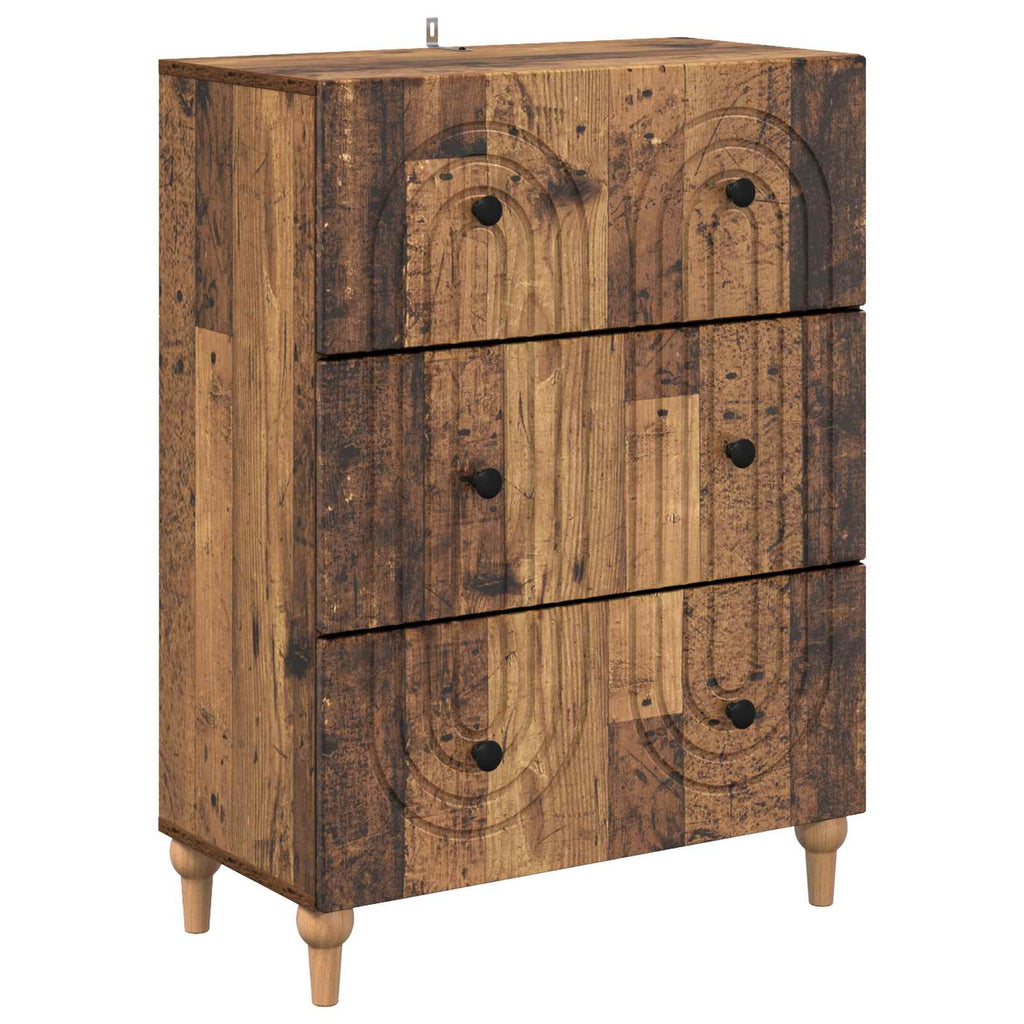 vidaXL Szafka z Szufladami Stare drewno 66 x 34,5 x 90 cm