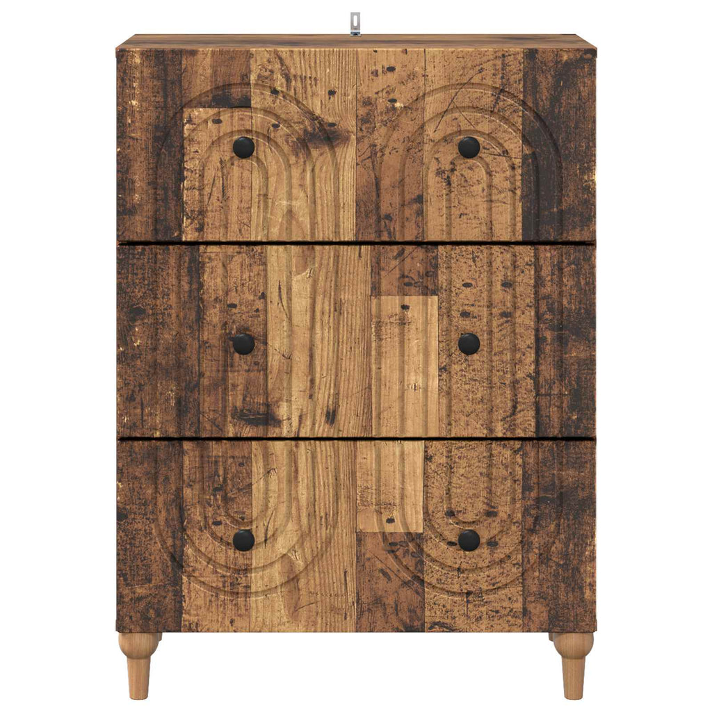 vidaXL Szafka z Szufladami Stare drewno 66 x 34,5 x 90 cm