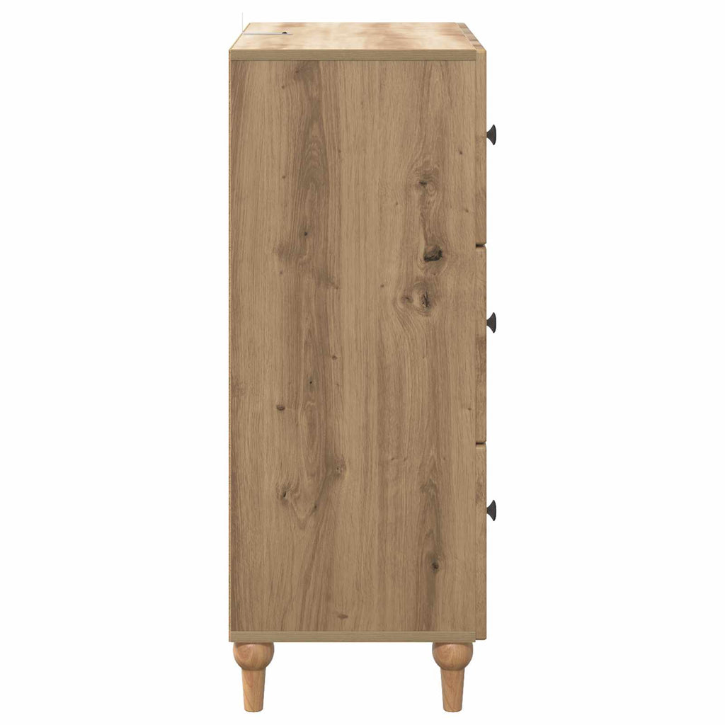 vidaXL Szafka z Szufladami Dąb artisan 66 x 34,5 x 90 cm