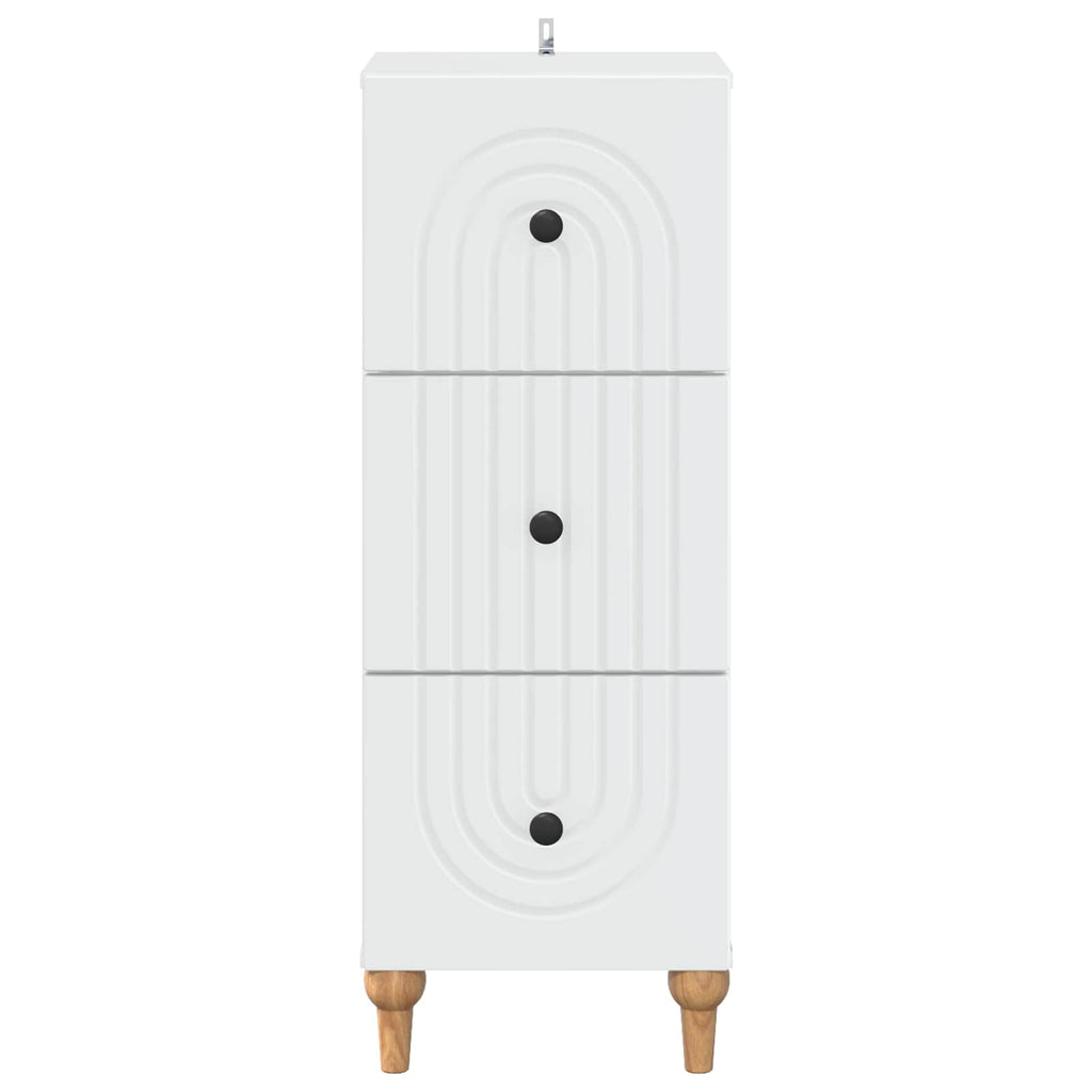 vidaXL Szafka z Szufladami Biały 33 x 34,5 x 90 cm Drewno inżynieryjne