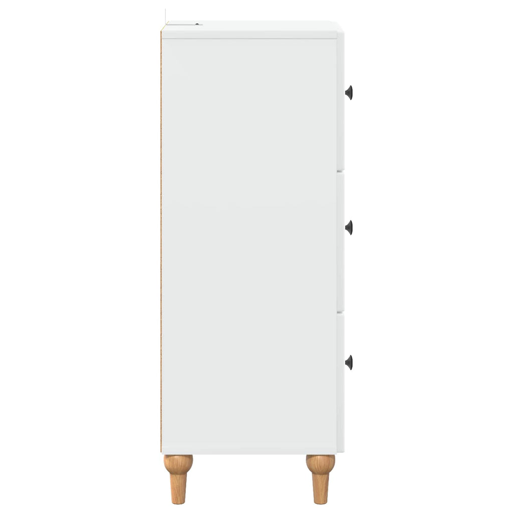 vidaXL Szafka z Szufladami Biały 33 x 34,5 x 90 cm Drewno inżynieryjne