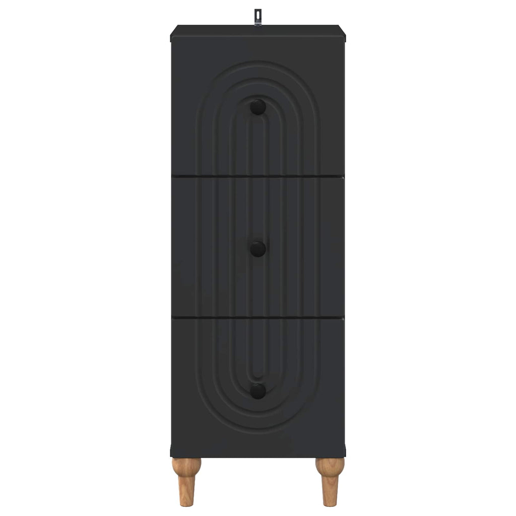 vidaXL Szafka z Szufladami Czarny 33 x 34,5 x 90 cm
