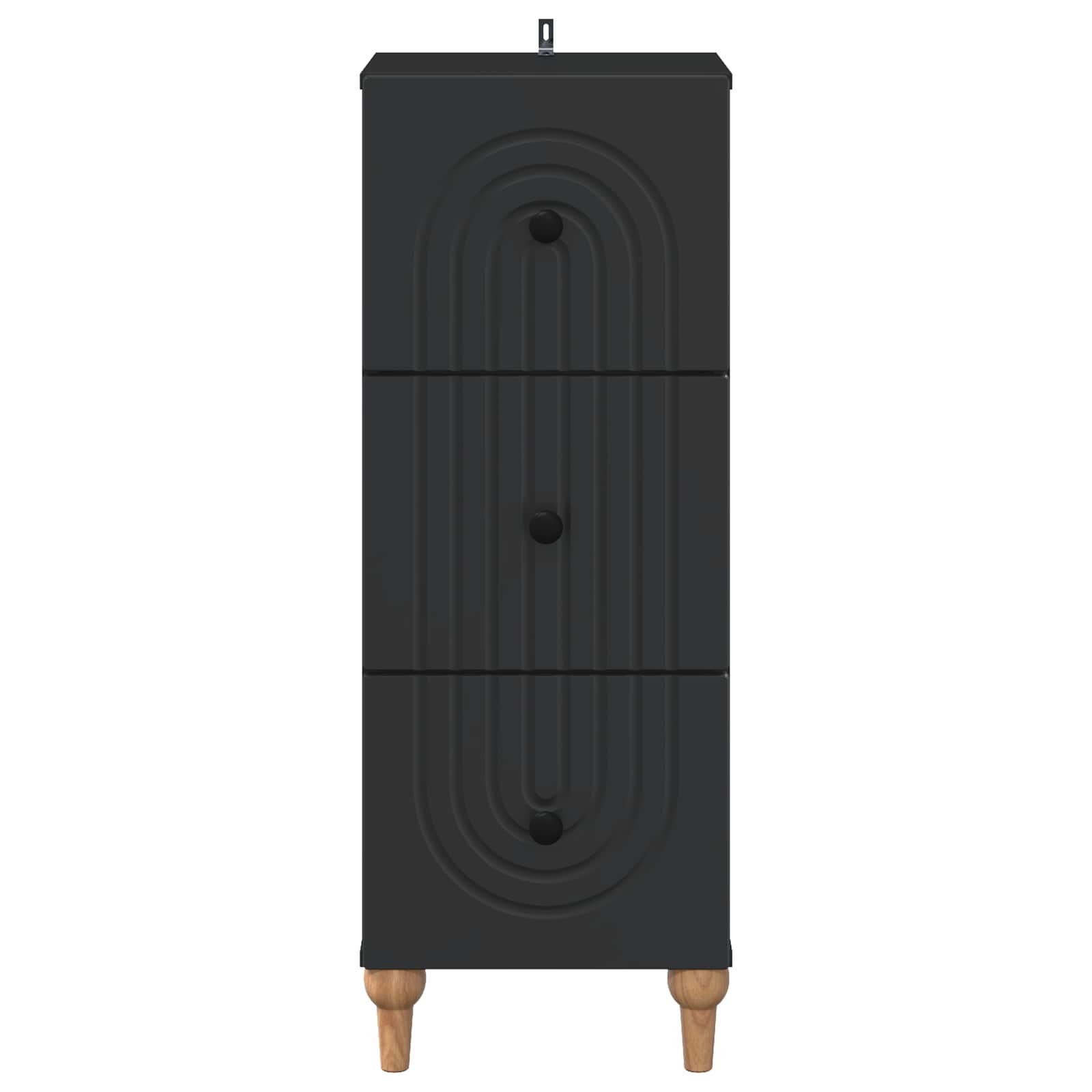vidaXL Szafka z Szufladami Czarny 33 x 34,5 x 90 cm