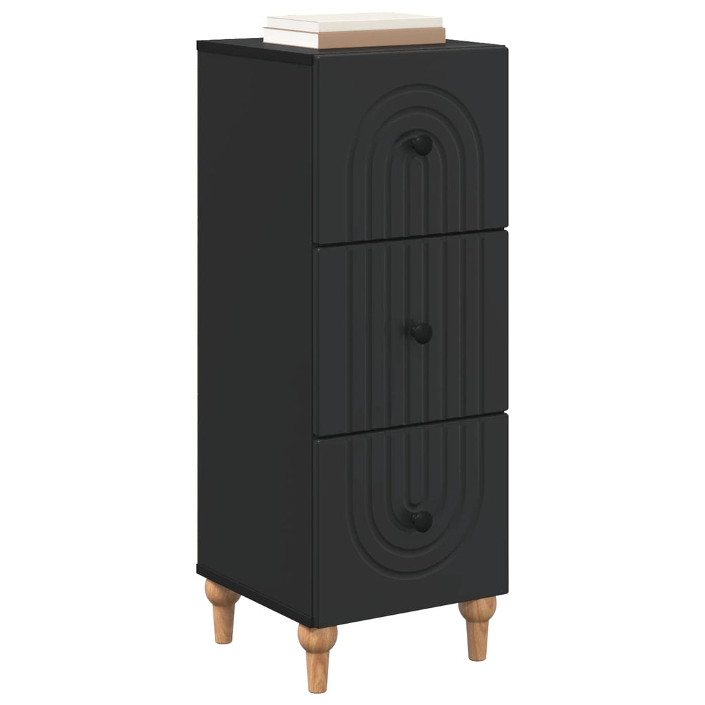 vidaXL Szafka z Szufladami Czarny 33 x 34,5 x 90 cm