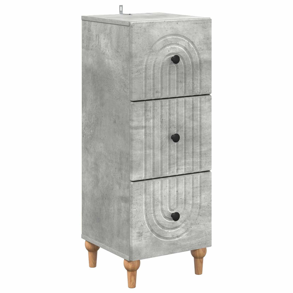 vidaXL Szafka z Szufladami Betonowy szary 33 x 34,5 x 90 cm