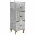 vidaXL Szafka z Szufladami Betonowy szary 33 x 34,5 x 90 cm