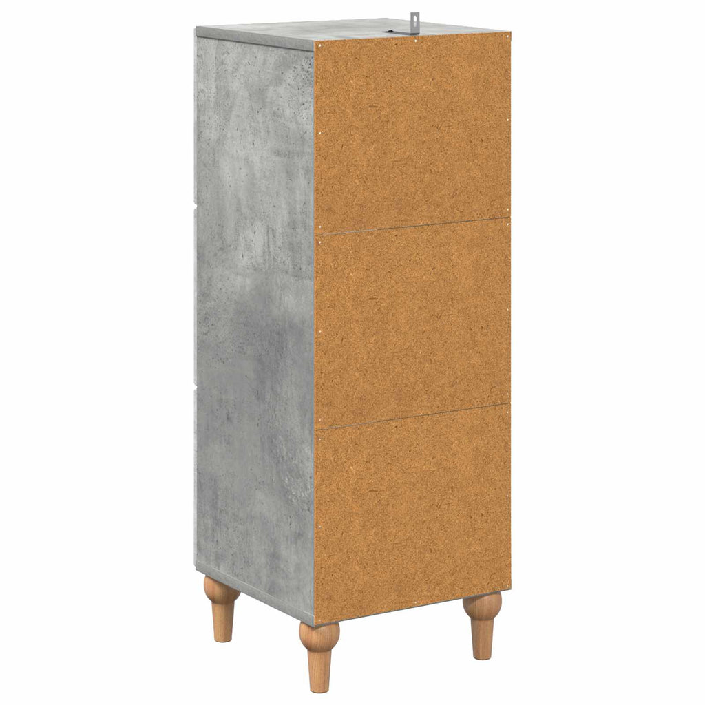 vidaXL Szafka z Szufladami Betonowy szary 33 x 34,5 x 90 cm